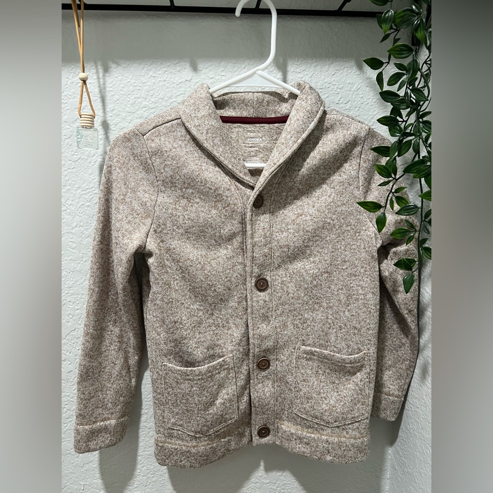 Boys Sonoma Button Front Cardigan Size: 10